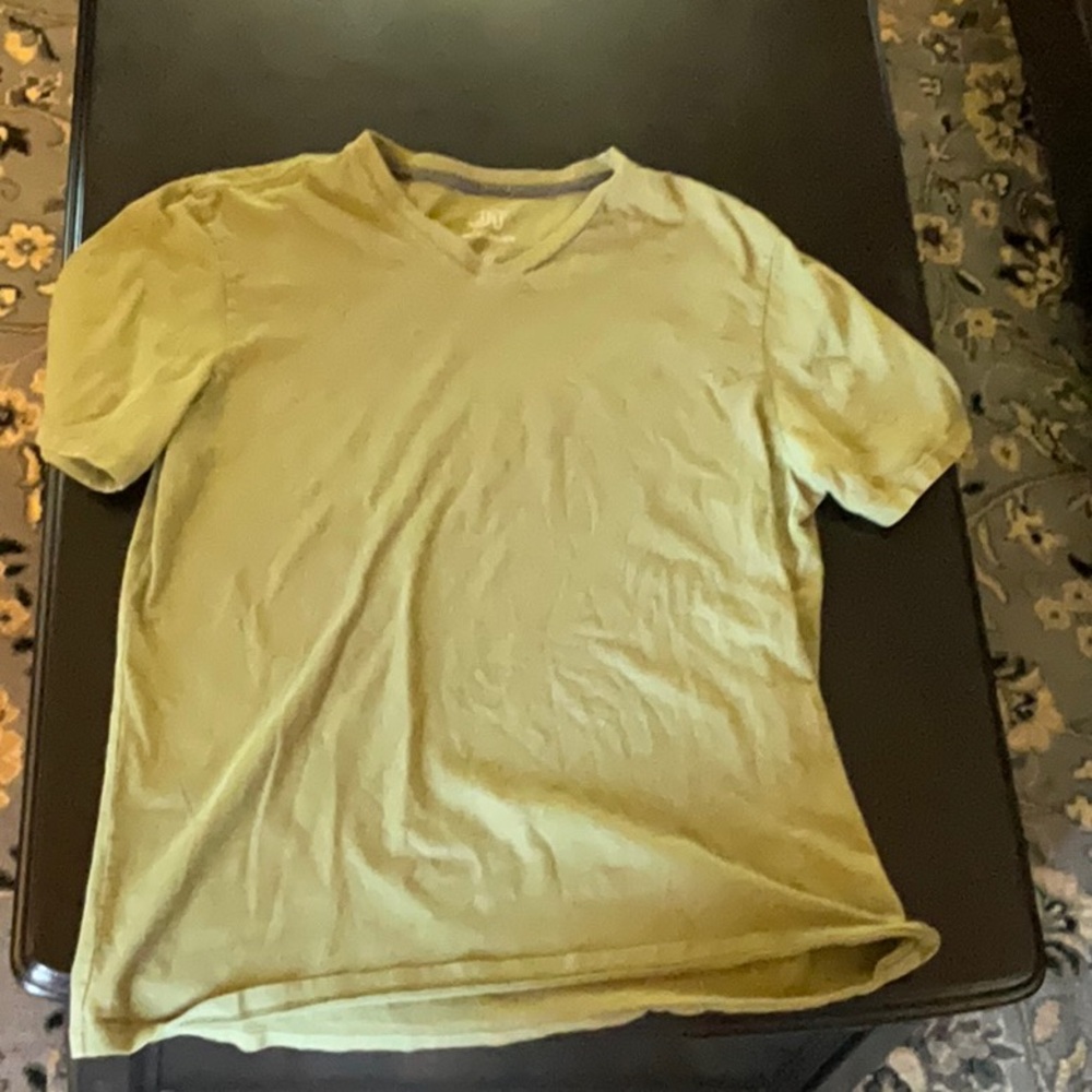 Men's Green V-Neck Shirt